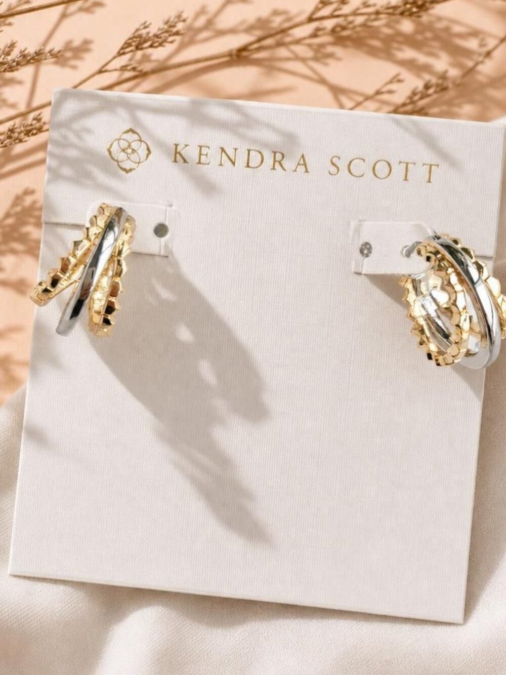 Kendra Scott Quinn Mixed Metal Huggie Earrings